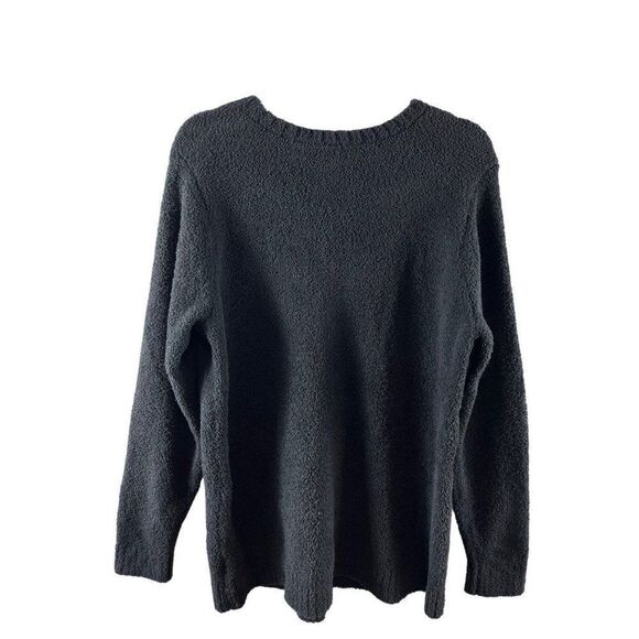 Torrid Sleep Chenille Crew Neck Plush Pullover Sweater Size 1X Charcoal Gray - Picture 2 of 5